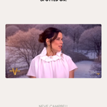 A woman in a white ruffled top and Esther Square Hoop Stud Earrings in Silver sits on a talk show set with a winter tree background. "SPOTTED ON:" and "NEVE CAMPBELL" appear, along with The View and ABC logos.