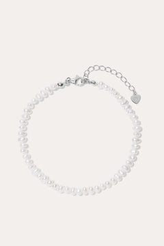 silver and pearl bracelet