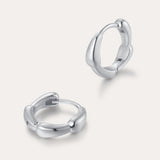 huggie hoop earrings silver