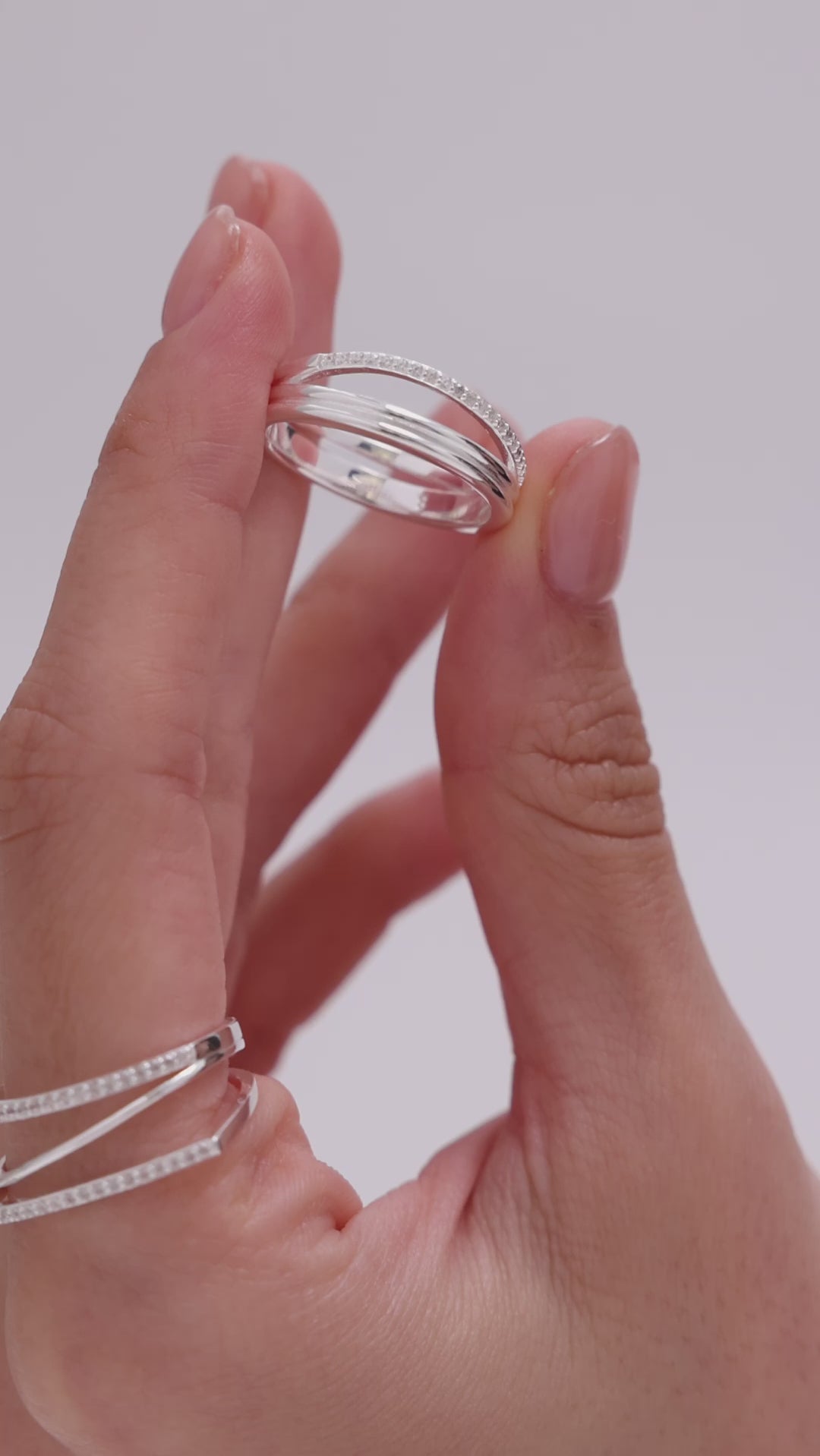 Silver stacking ring