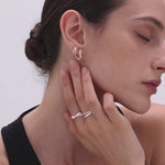 Silver hoop earring video
